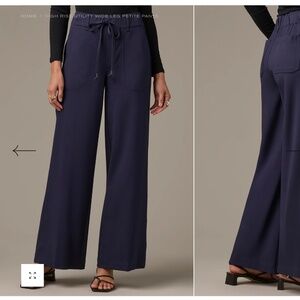 Wit and Wisdom High Rise Utility Pant, Petite M, Navy